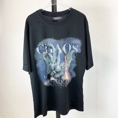 Amiri City Dragon Graphic Print Distressed T-shirt