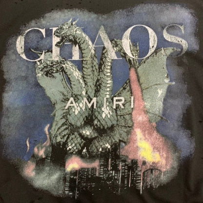 Amiri City Dragon Graphic Print Distressed T-shirt