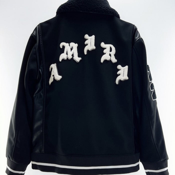 Amiri Embroidered Flocked Skull Bomber Jacket