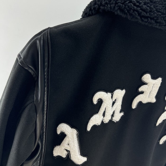 Amiri Embroidered Flocked Skull Bomber Jacket