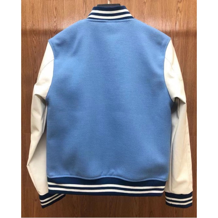 Amiri Letterman Varsity Bomber Jacket Blue