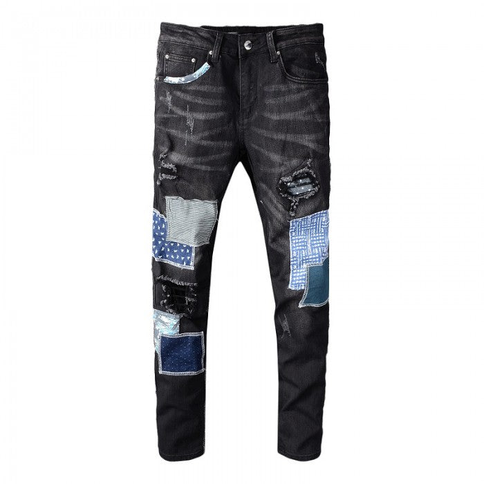 Amiri Japanese Repair Jean Aged Black