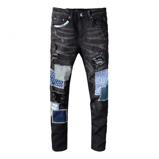 Amiri Japanese Repair Jean Aged Black