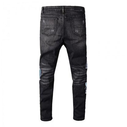 Amiri Japanese Repair Jean Aged Black