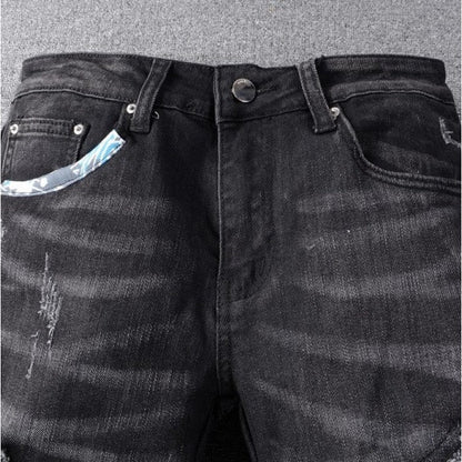 Amiri Japanese Repair Jean Aged Black