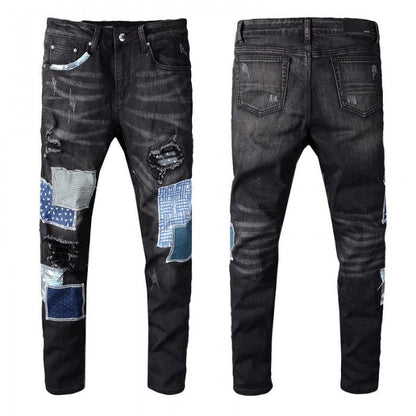 Amiri Japanese Repair Jean Aged Black