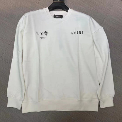 Amiri Leaf Print Sweatshirt White