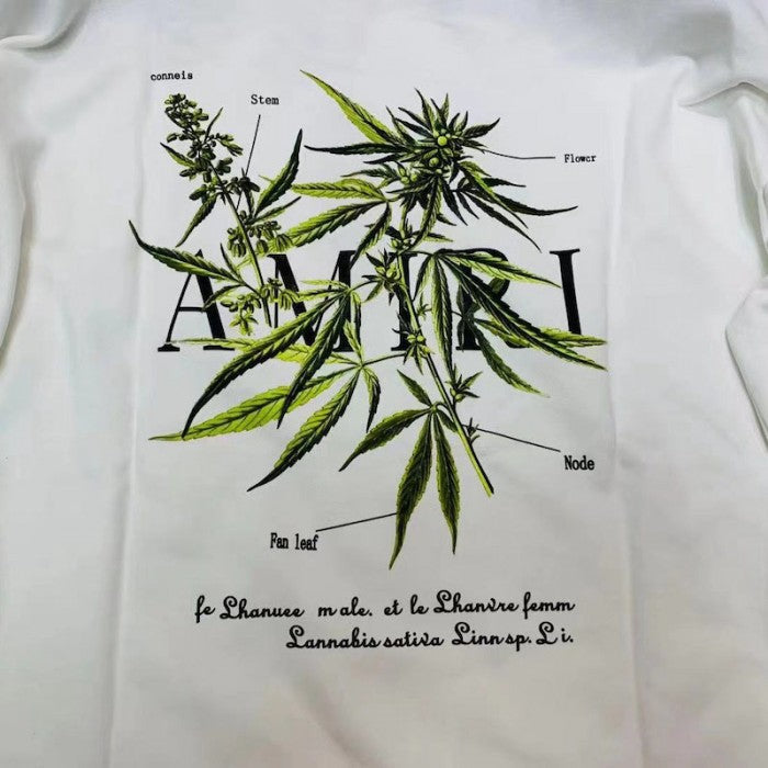 Amiri Leaf Print Sweatshirt White