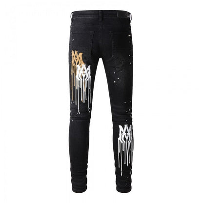 Amiri Ma Stencil Jeans Black