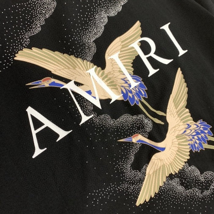 Amiri Men's Cranes Print T shirt Black