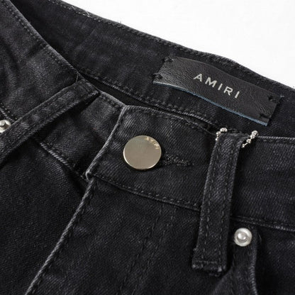 Amiri Rainbow Paisley Thrasher Jean Aged Black