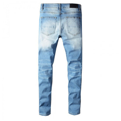 Amiri Scarves Art Patch Jean Original Indigo