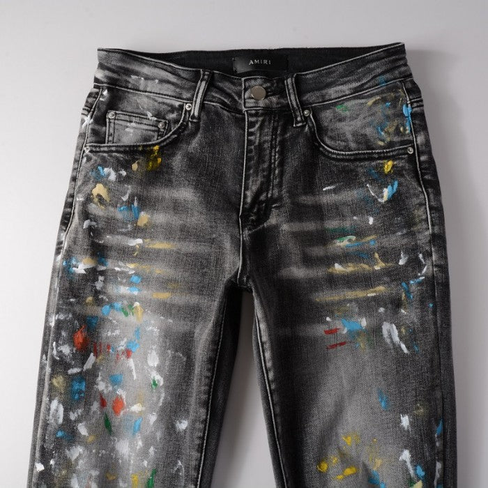 Amiri Skinny Painter Jean Aged Black