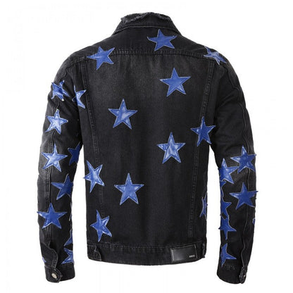 Amiri Chemist Star Trucker Jacket Black / Blue