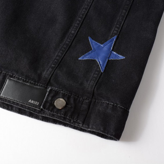 Amiri Chemist Star Trucker Jacket Black / Blue