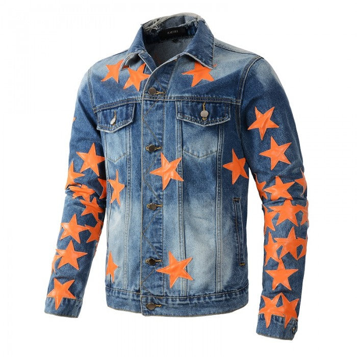 Amiri Chemist Star Trucker Jacket Clay Indigo