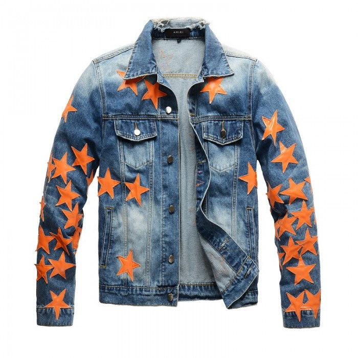 Amiri Chemist Star Trucker Jacket Clay Indigo