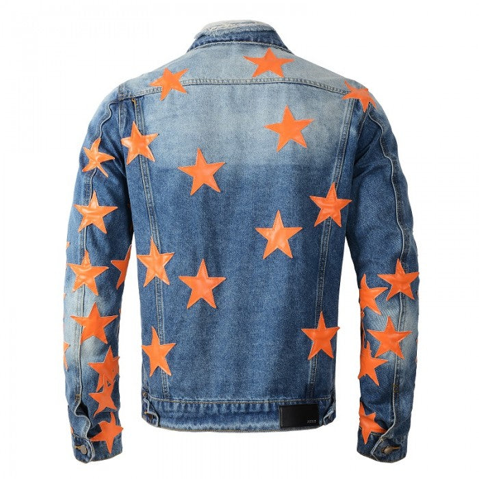 Amiri Chemist Star Trucker Jacket Clay Indigo