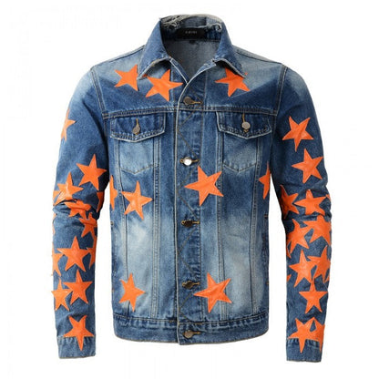 Amiri Chemist Star Trucker Jacket Clay Indigo