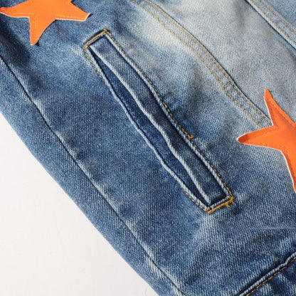 Amiri Chemist Star Trucker Jacket Clay Indigo