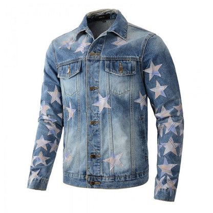 Amiri Chemist Star Trucker Jacket Blue