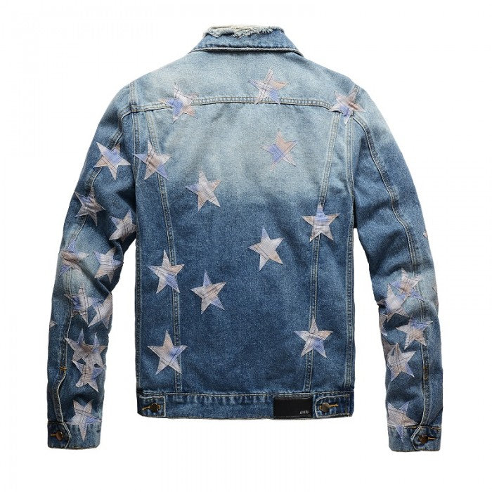 Amiri Chemist Star Trucker Jacket Blue