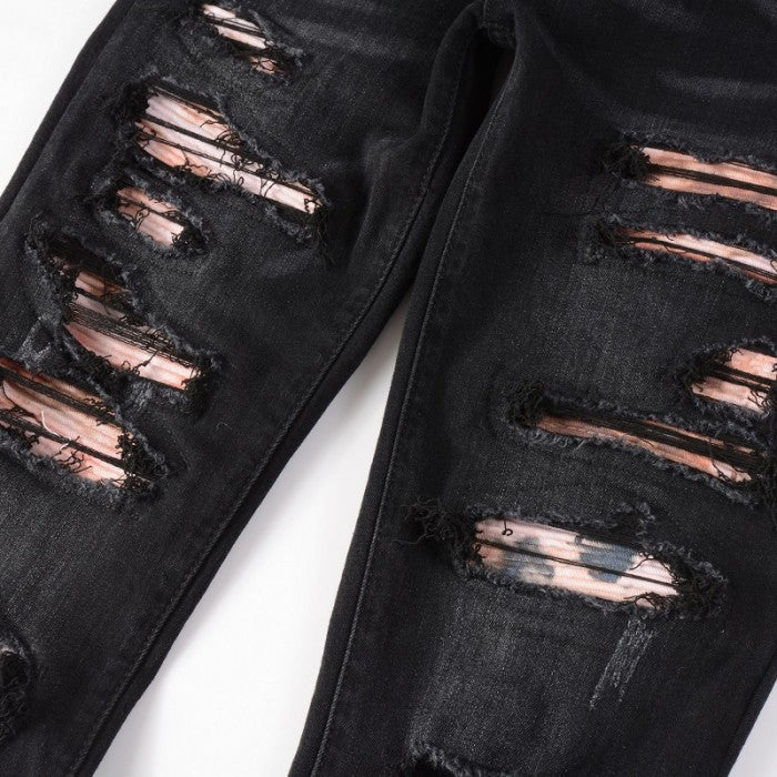 Amiri Tie Dye Bandana Thrasher Jean Aged Black