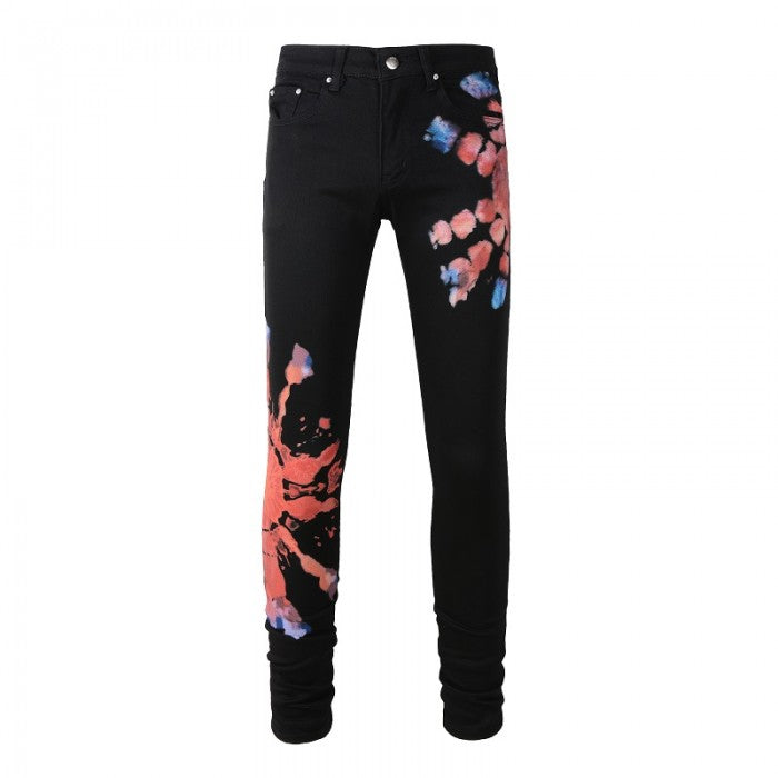 Amiri Tie Dye Jean Black