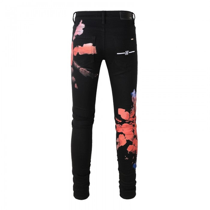 Amiri Tie Dye Jean Black