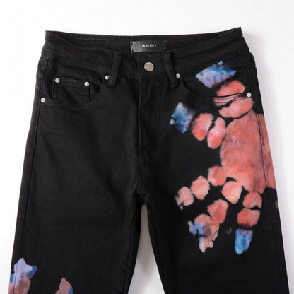 Amiri Tie Dye Jean Black