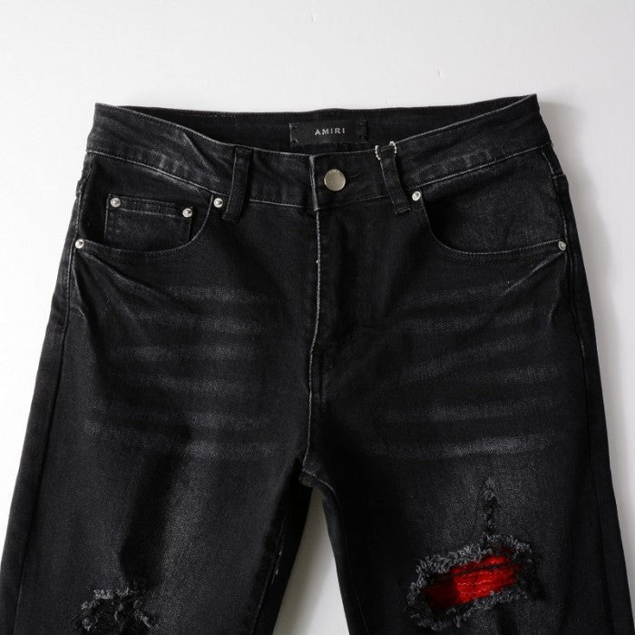 Amiri Ultra Suede Mx1 Jean Aged Black