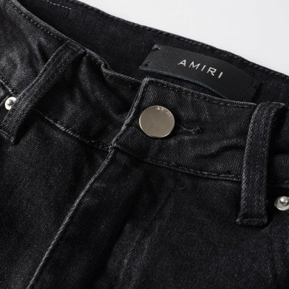 Amiri Varsity Applique Logo Jean Black