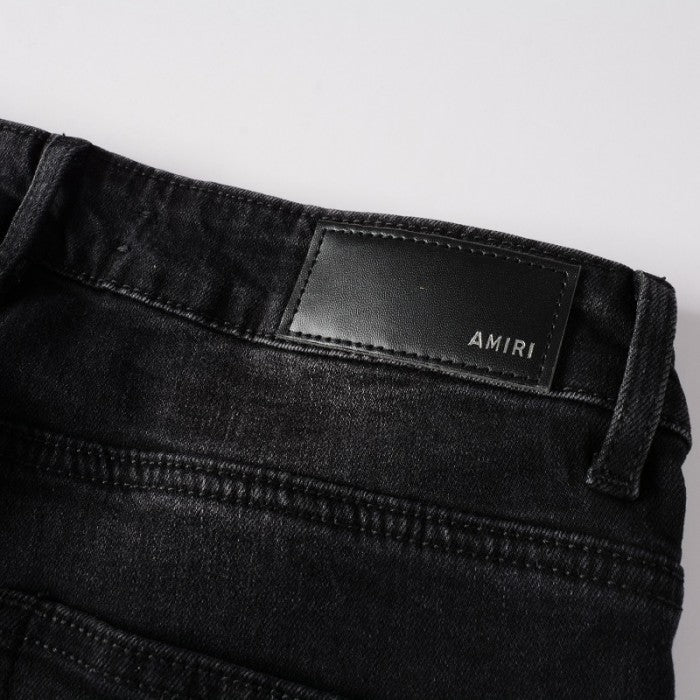 Amiri Varsity Applique Logo Jean Black