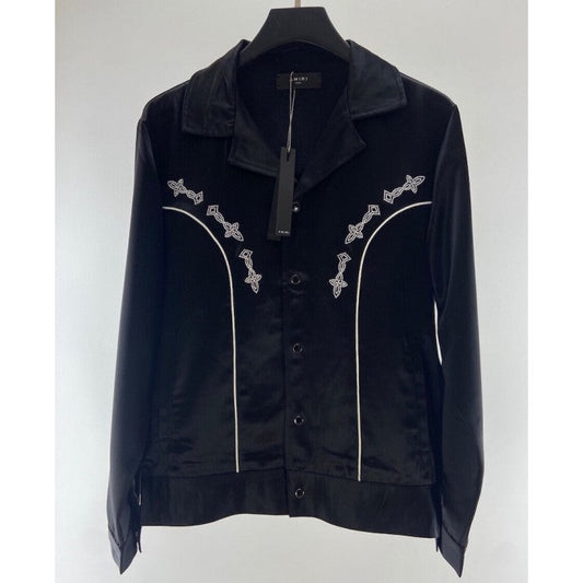 AMIRI Johnny button-up Western jacket black