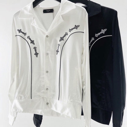 AMIRI Johnny button-up Western jacket white