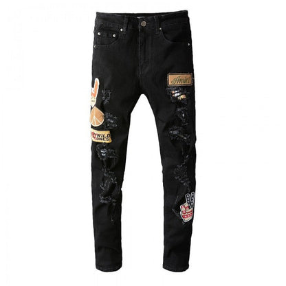 Amiri Wild Ones Patch Jeans Black