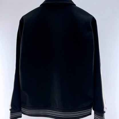 Amiri Wool Blend Drill Varsity Jacket Black