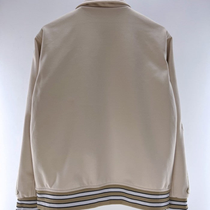 Amiri Wool Blend Drill Varsity Jacket White