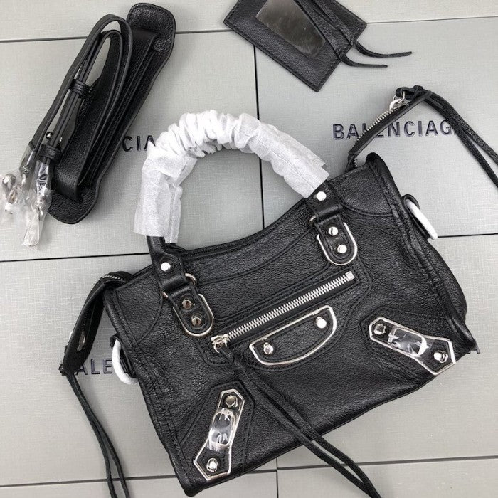 Balenciaga Classic City Shoulder Bag Black/Silver