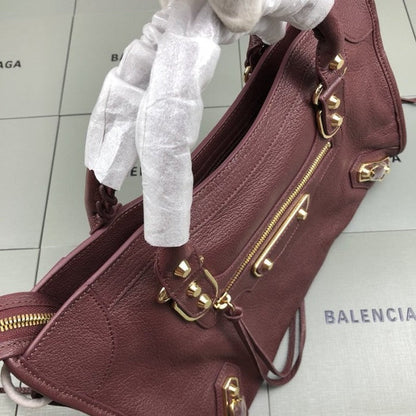 Balenciaga Classic City Shoulder Bag Burgundy