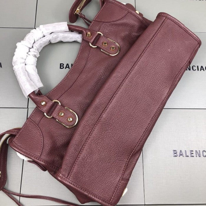 Balenciaga Classic City Shoulder Bag Burgundy