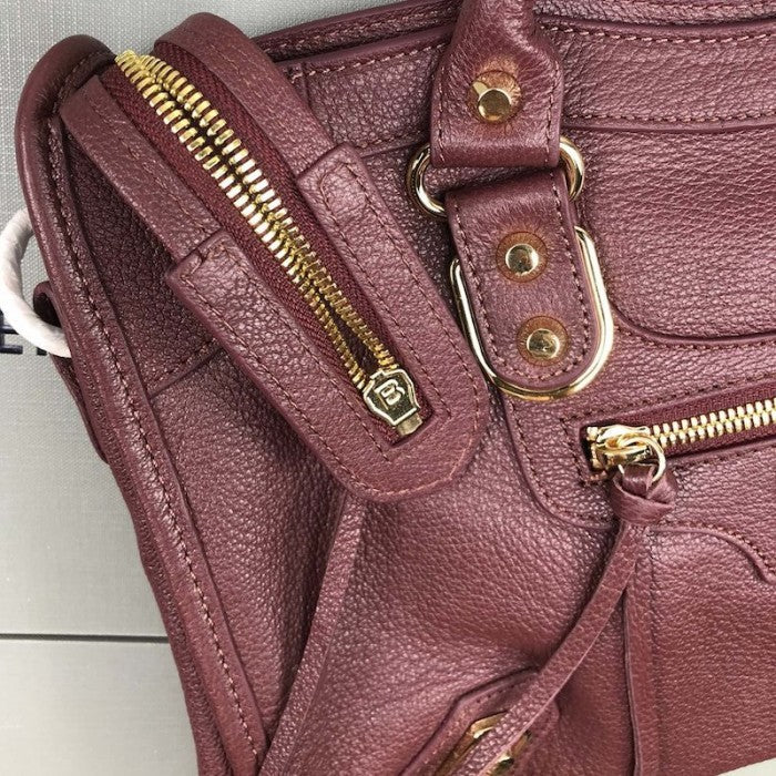 Balenciaga Classic City Shoulder Bag Burgundy