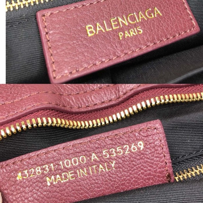 Balenciaga Classic City Shoulder Bag Burgundy