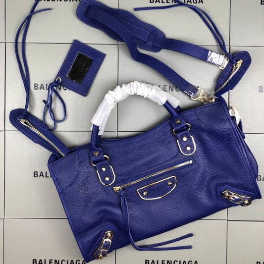 Balenciaga Classic City Shoulder Bag Electric Blue