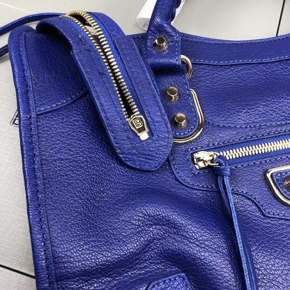 Balenciaga Classic City Shoulder Bag Electric Blue