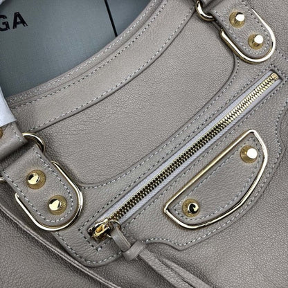 Balenciaga Classic City Shoulder Bag Grey/Gold