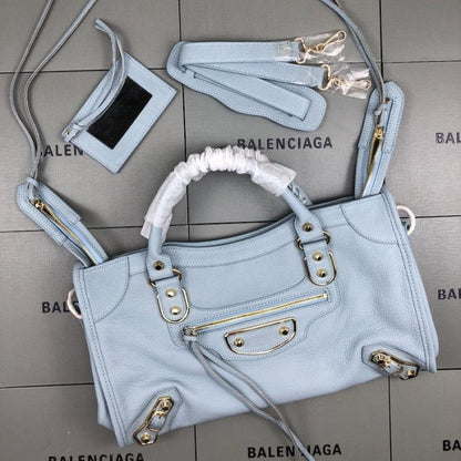 Balenciaga Classic City Shoulder Bag Light Blue