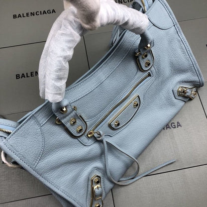 Balenciaga Classic City Shoulder Bag Light Blue