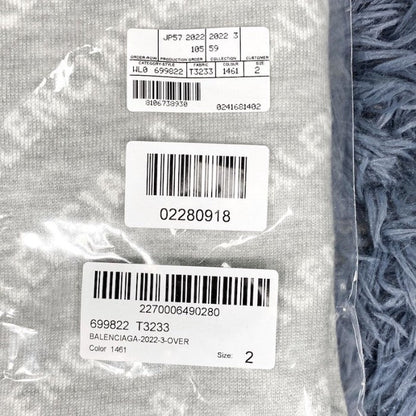 Balenciaga Mini Allover Logo Sweater in Grey