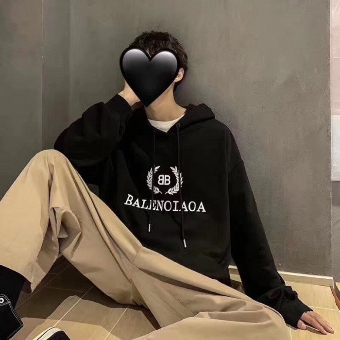 Balenciaga BB Balenciaga printed hoodies Black